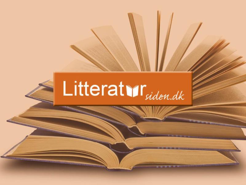 Litteratursidens logo. Baggrundsfoto: Colourbox.dk