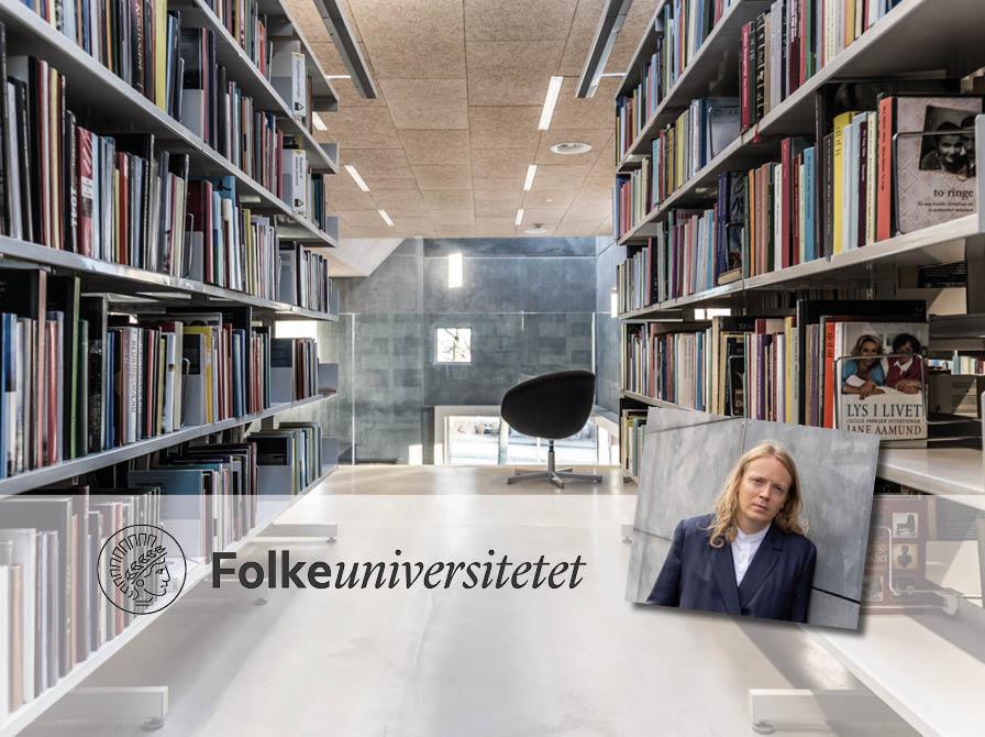 Lille portræt af Glenn Bech på baggrund af et foto fra Støvring Bibliotek